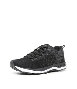 IGNITE JNR LACE LX BLACK WHITE SMOOTH