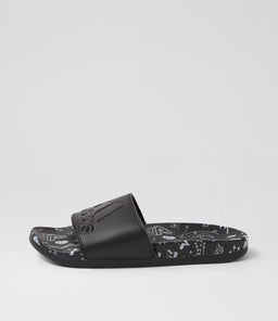 ADILETTE COMFORT W BLACK BLACK WHITE SMOOTH