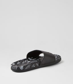 ADILETTE COMFORT W BLACK BLACK WHITE SMOOTH