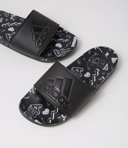 ADILETTE COMFORT W BLACK BLACK WHITE SMOOTH