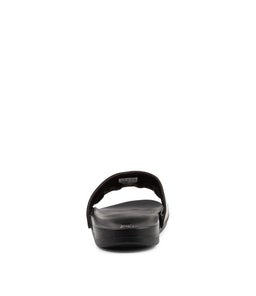 ADILETTE COMFORT W BLACK WHITE STRIPE SMOOTH