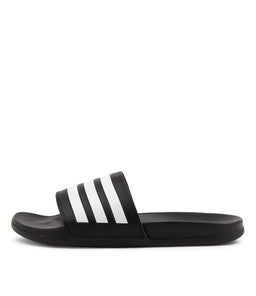 ADILETTE COMFORT W BLACK WHITE STRIPE SMOOTH