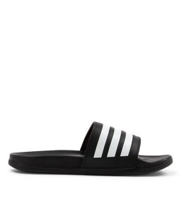 ADILETTE COMFORT W BLACK WHITE STRIPE SMOOTH