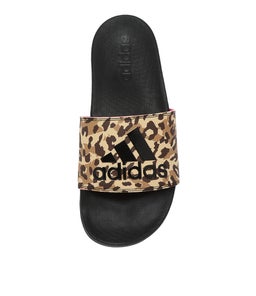 ADILETTE COMFORT W BLACK BLACK ANIMAL SMOOTH