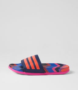 ADILETTE COMFORT W INDIGO SOLAR RED BLUE SMOOTH