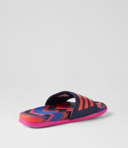 ADILETTE COMFORT W INDIGO SOLAR RED BLUE SMOOTH