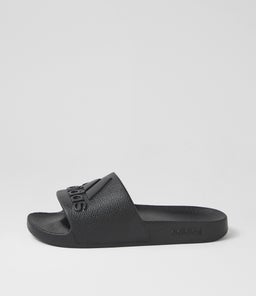 ADILETTE AQUA M AD BLACK RUBBER