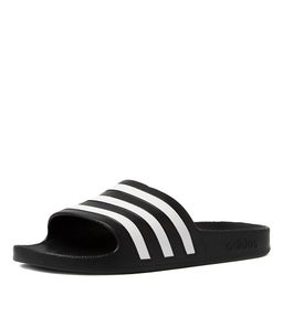 ADILETTE AQUA K JNR AD BLACK WHITE BLACK SMOOTH