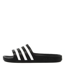 ADILETTE AQUA K JNR AD BLACK WHITE BLACK SMOOTH