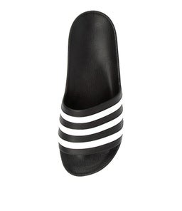 ADILETTE AQUA K JNR AD BLACK WHITE BLACK SMOOTH