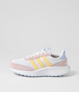 RUN 70S W AD WHITE YELLOW PINK LEATHER