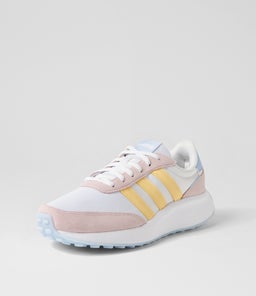 RUN 70S W AD WHITE YELLOW PINK LEATHER