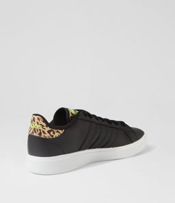 GRAND COURT BASE 2.0 W AD BLACK BLACK LIME LEATHER