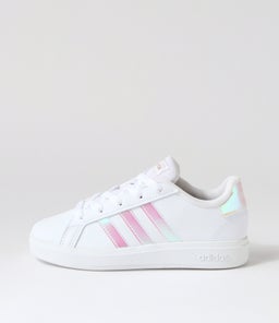 GRAND COURT 2.0 K JNR AD WHITE IRIDESCENT WHITE SMOOTH TEXTILE