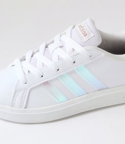 GRAND COURT 2.0 K JNR AD WHITE IRIDESCENT WHITE SMOOTH TEXTILE