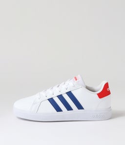 GRAND COURT 2.0 K JNR AD WHITE ROYAL BLUE RED SMOOTH LEATHER