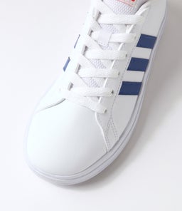 GRAND COURT 2.0 K JNR AD WHITE ROYAL BLUE RED SMOOTH LEATHER