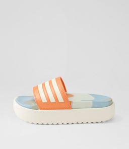 ADILETTE PLATFORM W AD WHITE WHITE SEMI CORAL SMOOTH