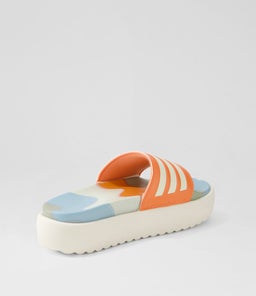 ADILETTE PLATFORM W AD WHITE WHITE SEMI CORAL SMOOTH