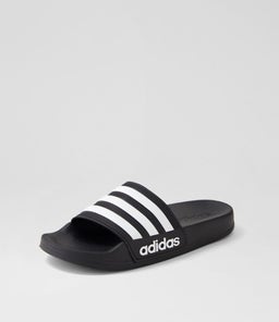 ADILETTE SHOWER AD BLACK WHITE BLACK SMOOTH