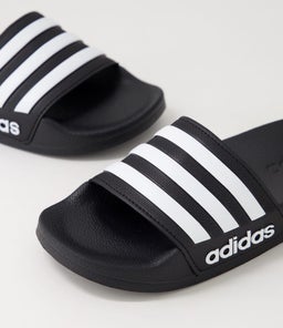 ADILETTE SHOWER AD BLACK WHITE BLACK SMOOTH