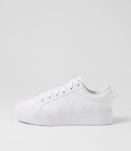 BRAVADA 2.0 MID PLATFORM W AD WHITE WHITE TEXTILE