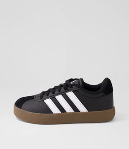 VL COURT 3.0 JNR AD BLACK WHITE GUM SUEDE