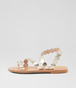 THEONI SANDAL AF GOLD LEATHER