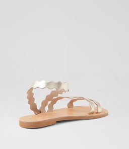 THEONI SANDAL AF GOLD LEATHER