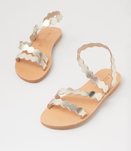 THEONI SANDAL AF GOLD LEATHER