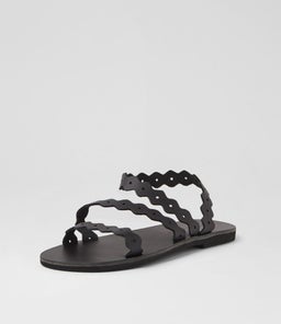 IKARIA SANDAL AF BLACK LEATHER