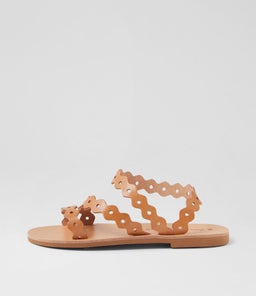 IKARIA SANDAL AF TAN LEATHER