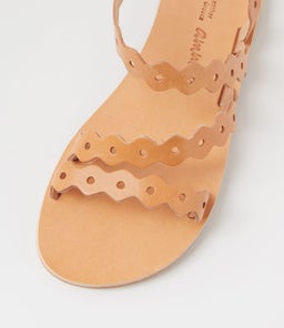 IKARIA SANDAL AF TAN LEATHER