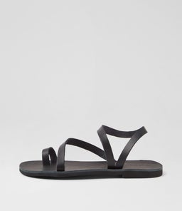 EPIONE SANDAL AF BLACK LEATHER