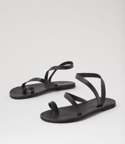 EPIONE SANDAL AF BLACK LEATHER