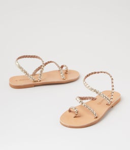 CLIO SANDAL AF GOLD LEATHER