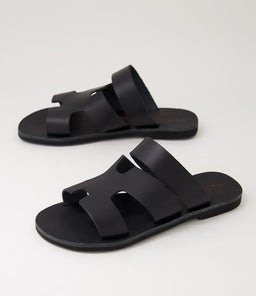 SOFIA SANDAL AF BLACK LEATHER