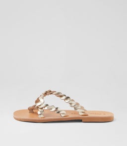 ARESTEA SANDAL AF GOLD LEATHER