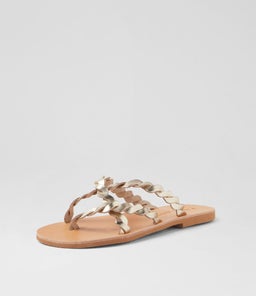 ARESTEA SANDAL AF GOLD LEATHER