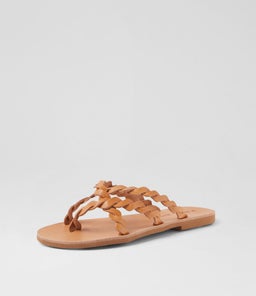 ARESTEA SANDAL AF TAN LEATHER