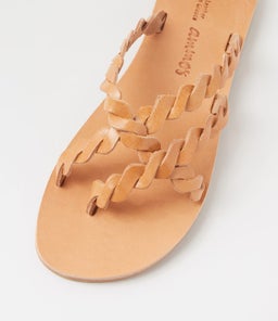 ARESTEA SANDAL AF TAN LEATHER