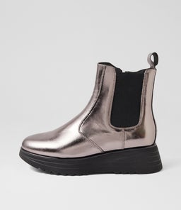 HICCUP AL PEWTER CRUSH BLACK SOLE LEATHER