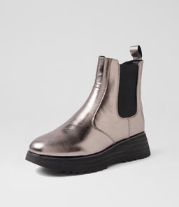 HICCUP AL PEWTER CRUSH BLACK SOLE LEATHER