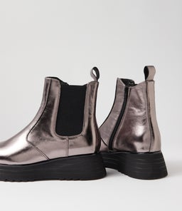 HICCUP AL PEWTER CRUSH BLACK SOLE LEATHER