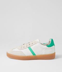 ALOHA AL CREAM WHITE GREEM SUEDE LEATHER