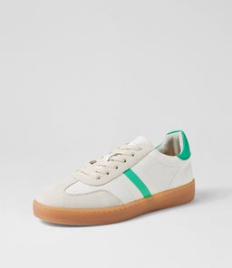 ALOHA AL CREAM WHITE GREEM SUEDE LEATHER