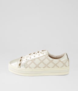 PLEAT AL GOLD CREAM LEATHER