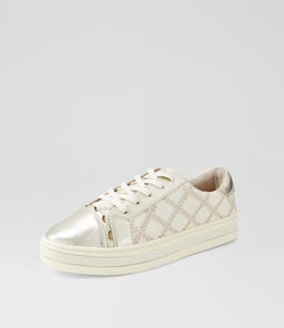 PLEAT AL GOLD CREAM LEATHER