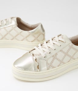 PLEAT AL GOLD CREAM LEATHER