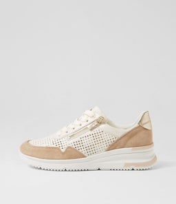 NEAPEL 11 AR SAND PLATINUM LEATHER SUEDE